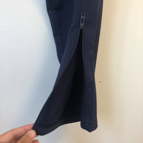 Under Armour Men Sports Style Pique Track Pants Knit Warm Up Navy White Size L - Picture 9 of 10